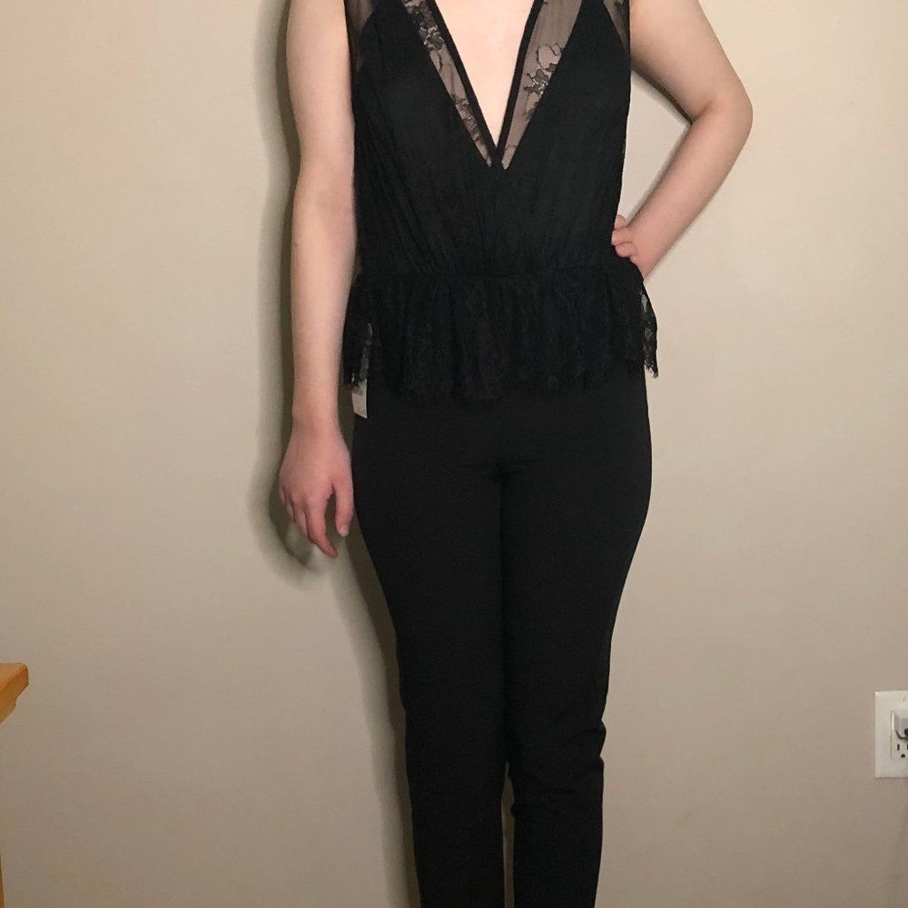 Zara Contrast Lace Jumpsuit 